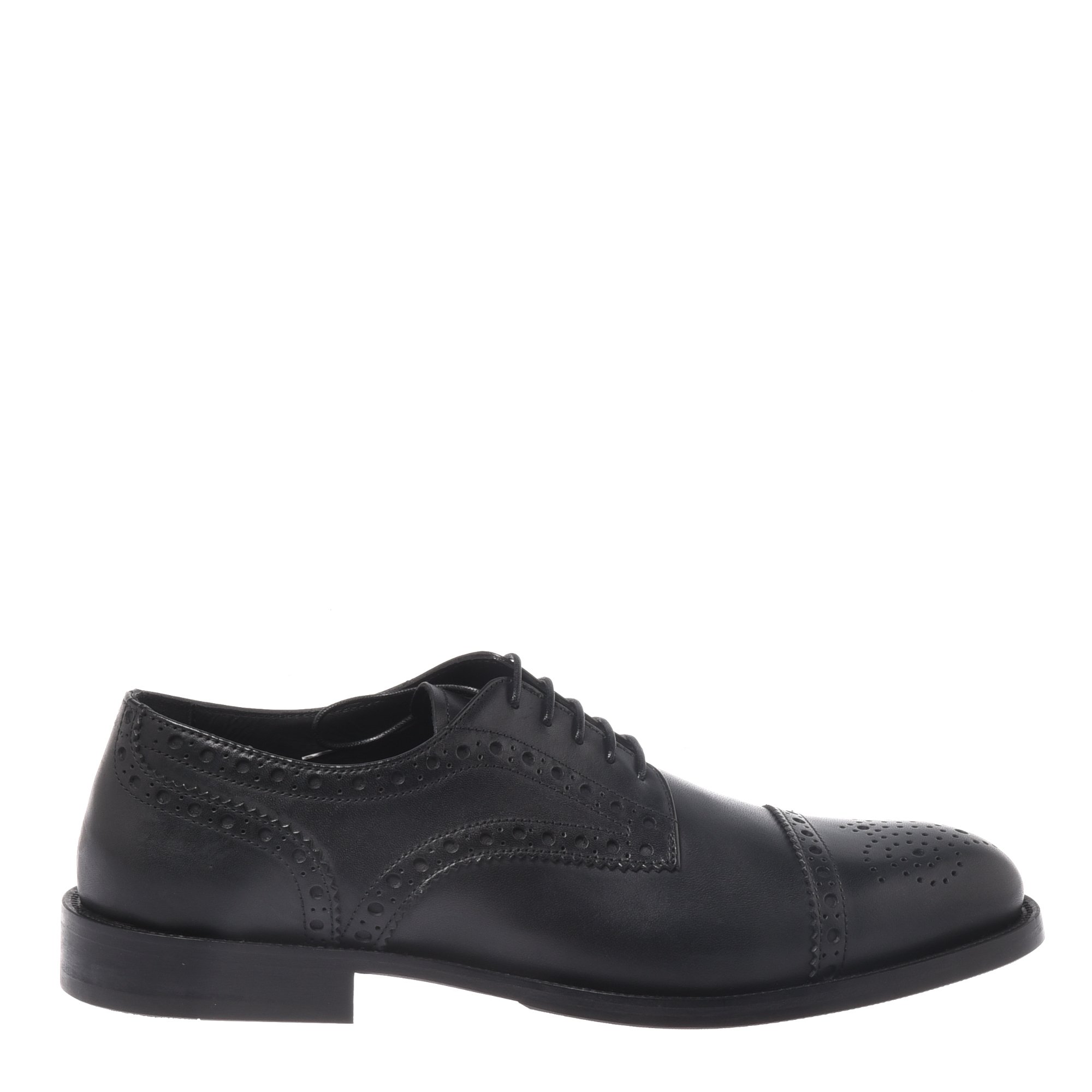Lace-ups in black leather image