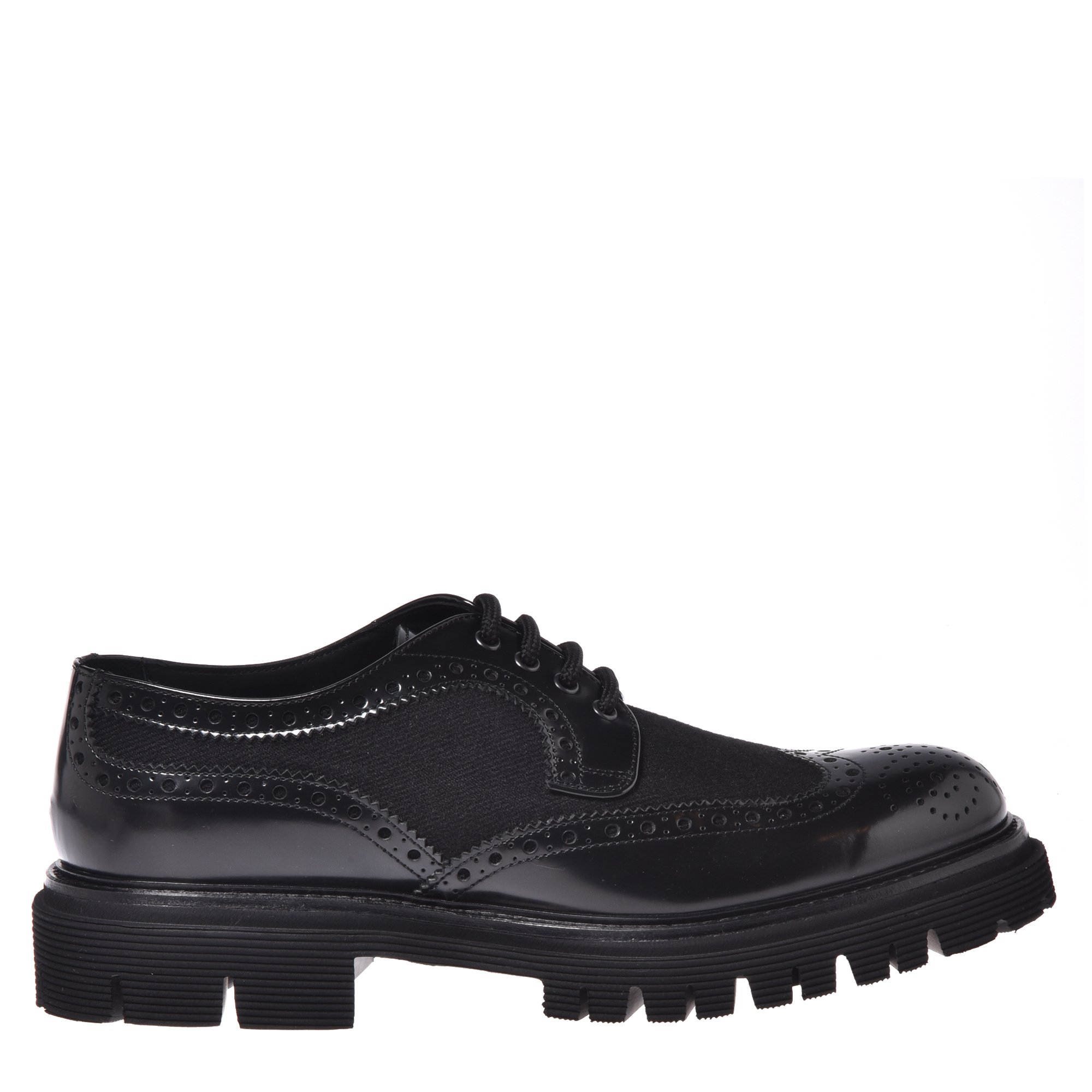 Black leather lace-ups image