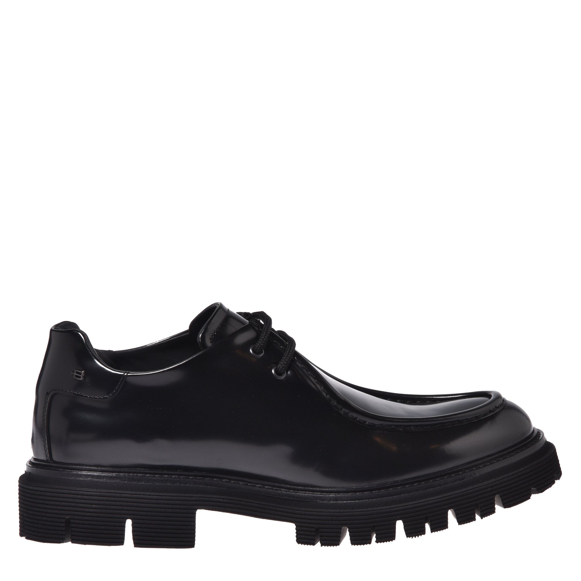 Black brushed leather ankle boots image