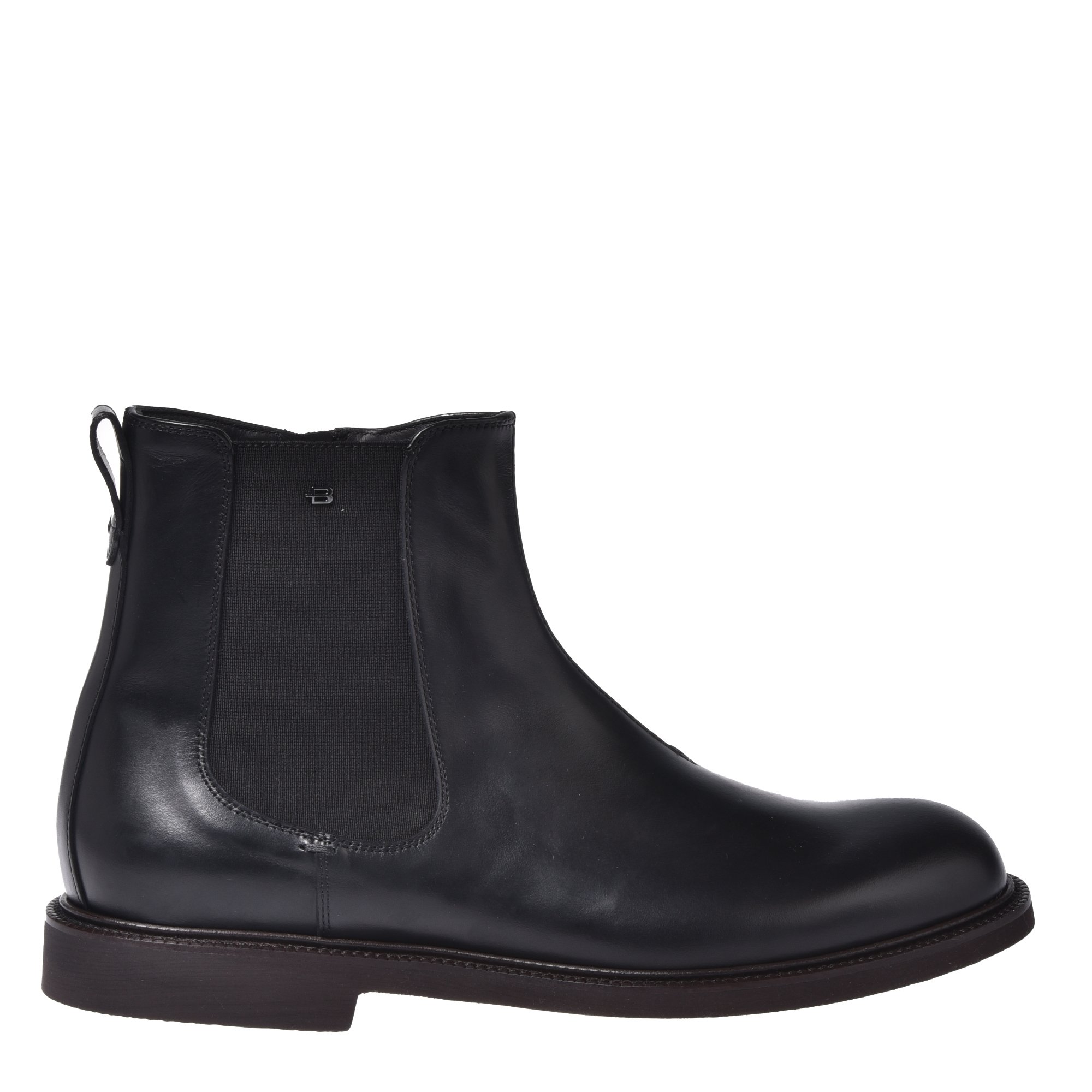 Black leather ankle boots image