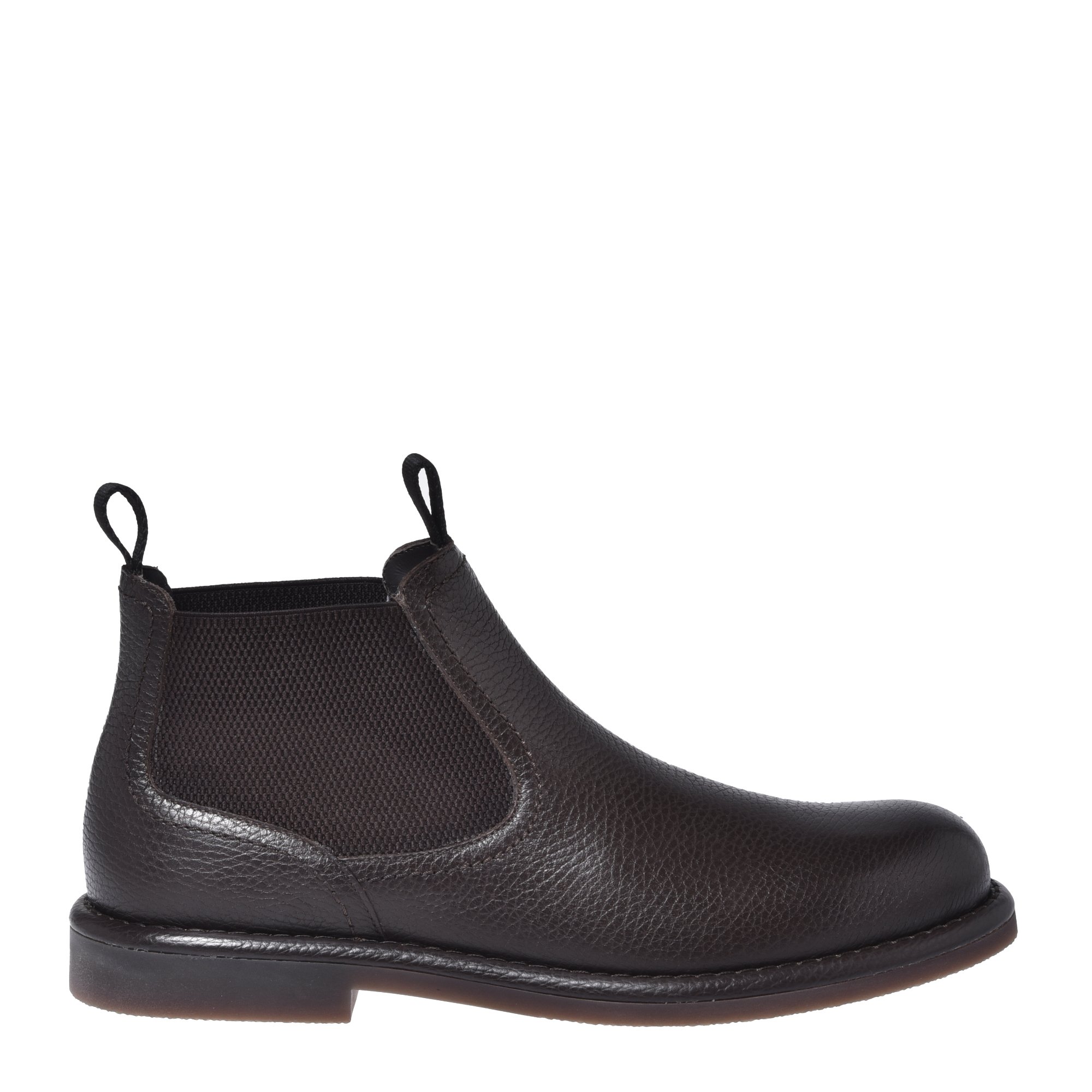 Black tumbled leather ankle boots image