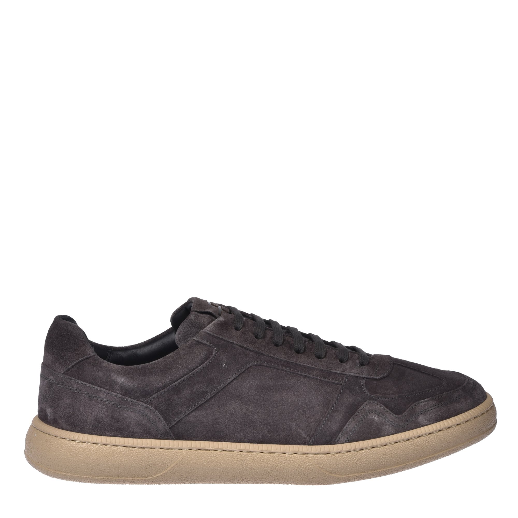 Grey suede leather trainers image