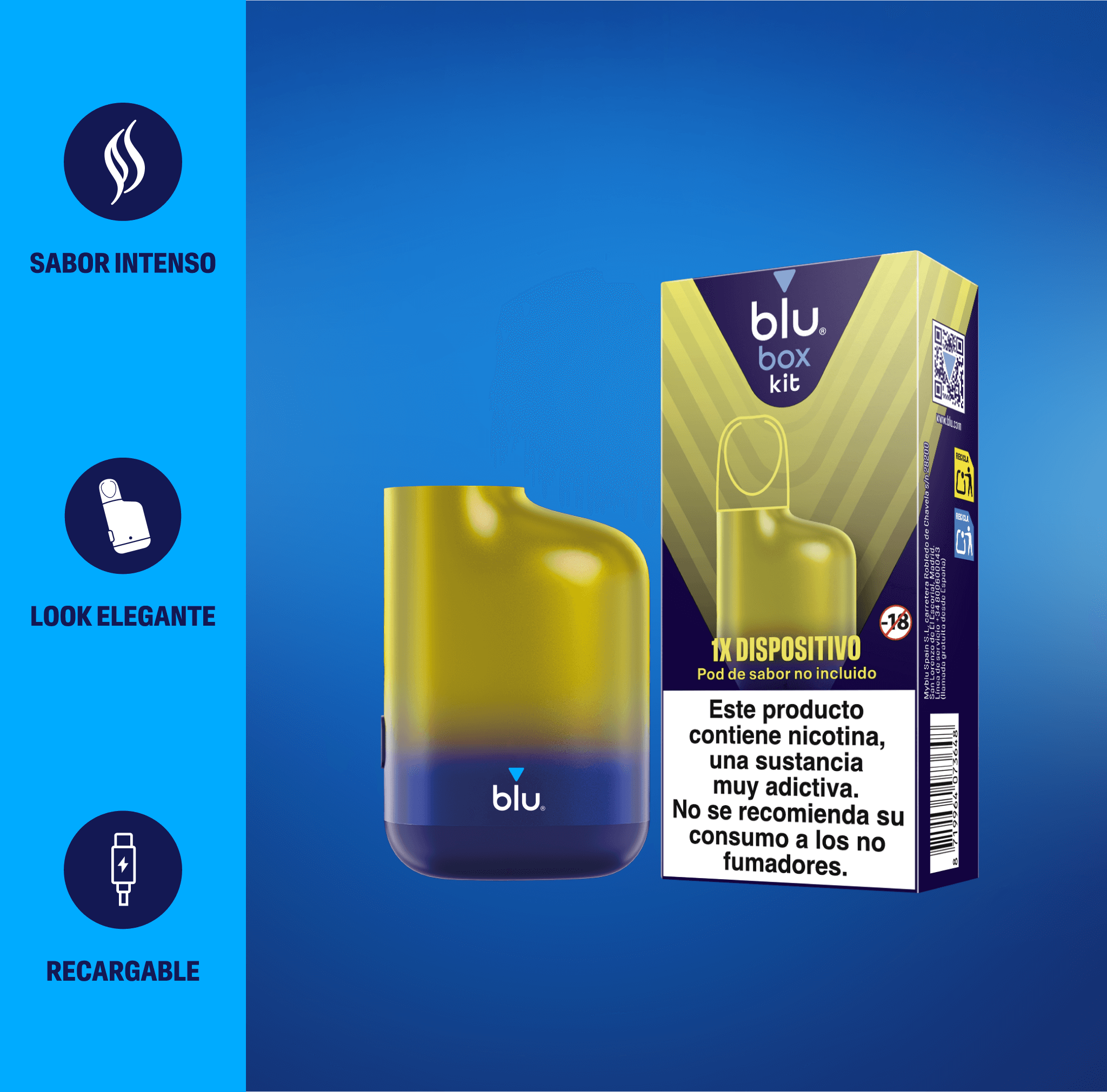 blu box Kit - Vaper recargable metalizado | Blu