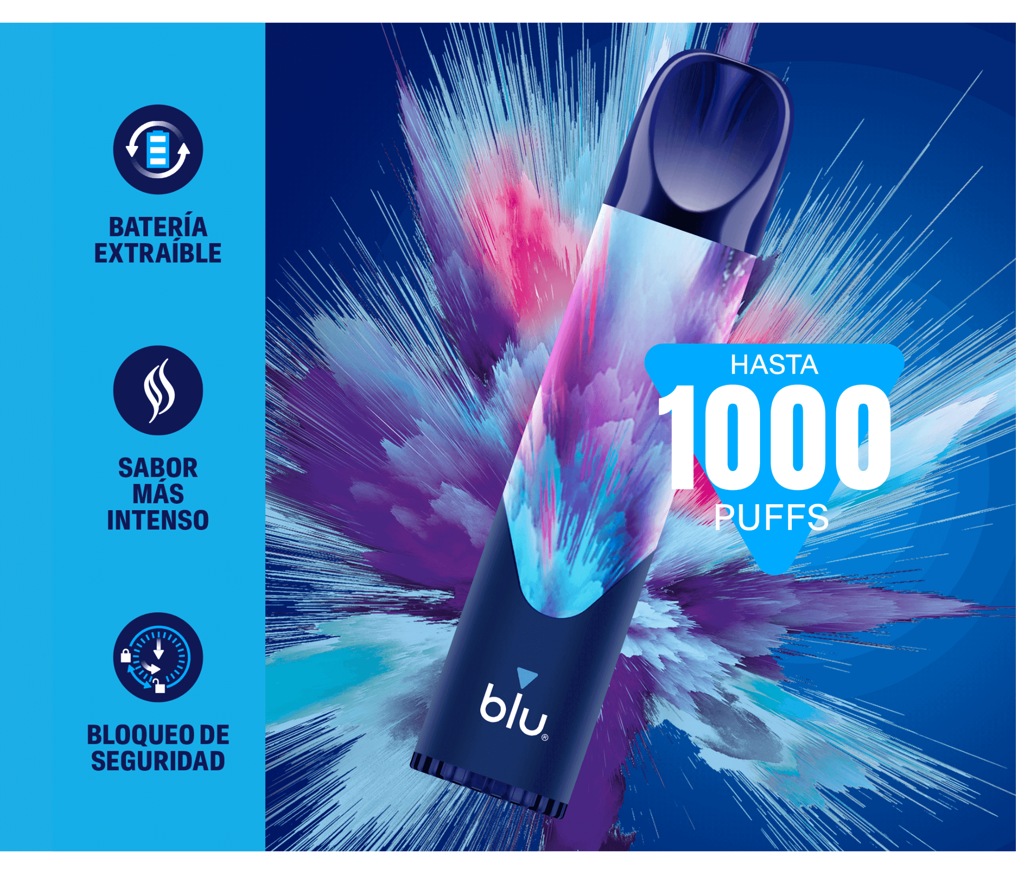 Descubre los vapers desechables blu Bar con 1000 caladas| blu