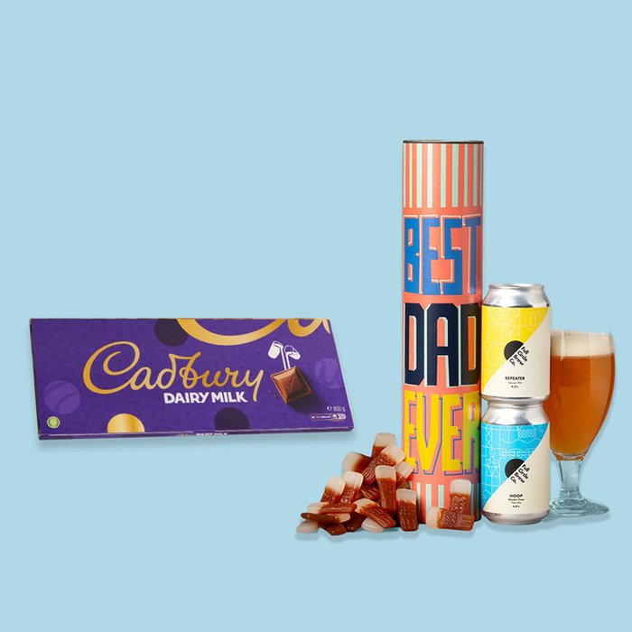 Giant Cadbury's Dairy Milk 850g & Best Dad Ever Craft Beer and Sweets Gift Set