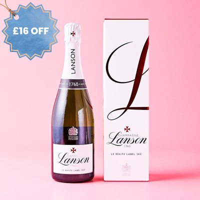Lanson Le White Label Sec Champagne 75cl Gift Box
