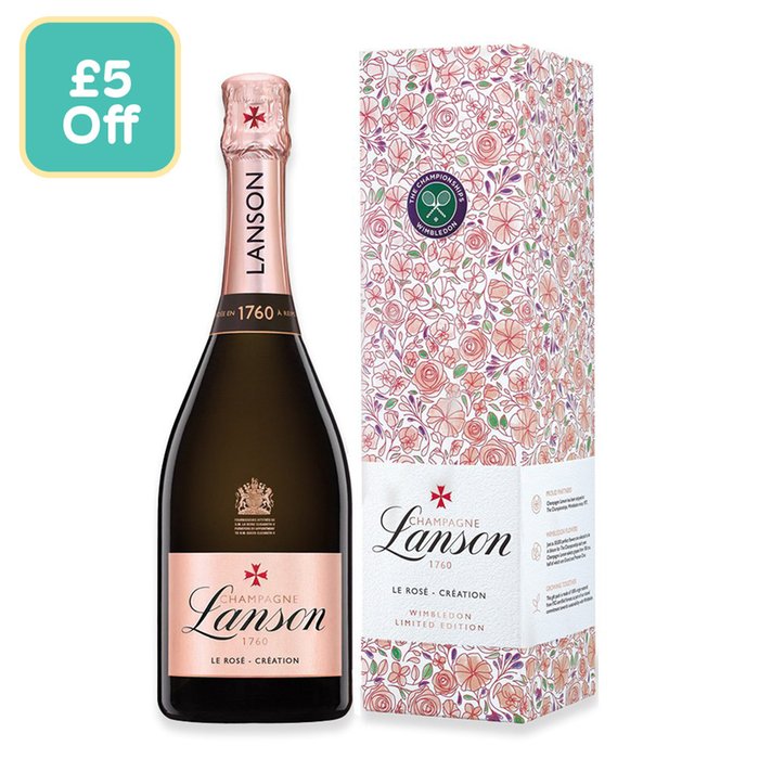 Lanson x Wimbledon Le Rosé Creation Brut NV 75cl in Pink Gift Box 