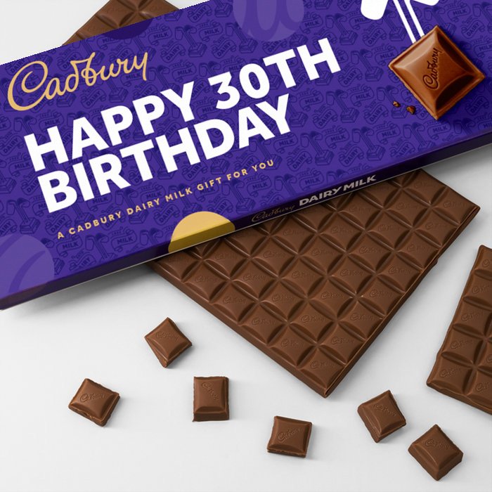 Cadbury Dairy Milk Happy 30th Birthday Bar (850g)