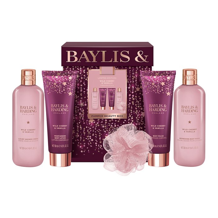 Baylis & Harding Wild Cherry & Vanilla Luxury Pamper Beauty Box Gift Set