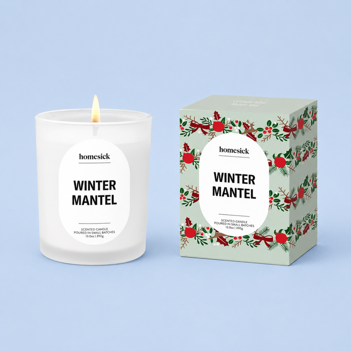 Winter Mantel Candle 13oz By Homesick