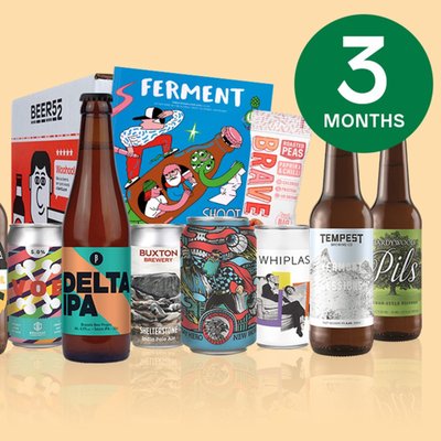 Three Month Eight Pack of Beer Subscription to Beer52 for One
