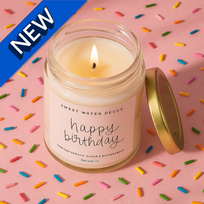 Happy Birthday Candle by Sweet Water Decor