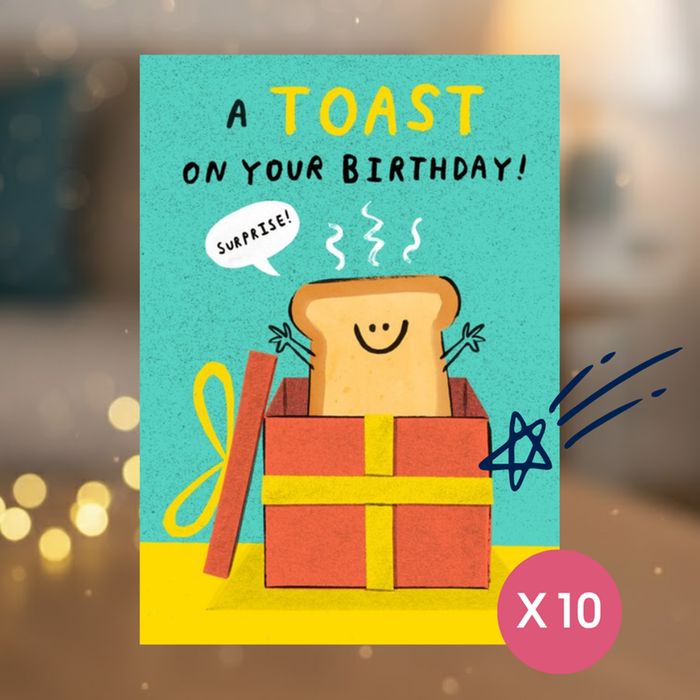Birthday Card Multipack | 10 greeting cards including envelopes
