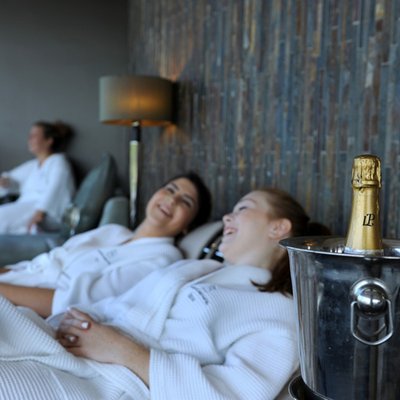 Sunset Spa Access with Dinner and Prosecco for Two at Brooklands Hotel, Surrey