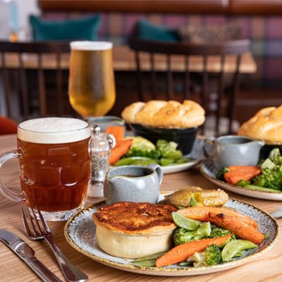 Two Course Meal for Two with a Drink at a British Pub or Bar