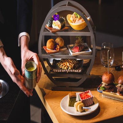 Japanese Afternoon Tea with a Glass of Champagne for Two at Ginza St James London