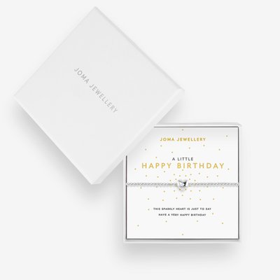 Joma Jewellery 'A Little Happy Birthday' Crystal - Silver Plated Bracelet