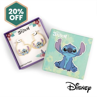 Stitch Love Heart Huggie Earrings