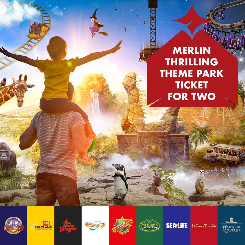 Red Letter Days Merlin Thrilling Theme Park Tickets For Two
