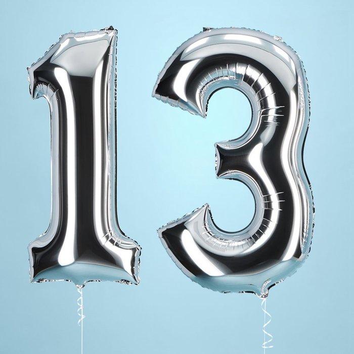 13th Giant Number Balloons