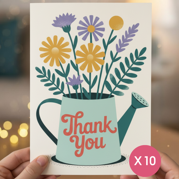 Thank You Card Multipack | 10 greeting cards including envelopes