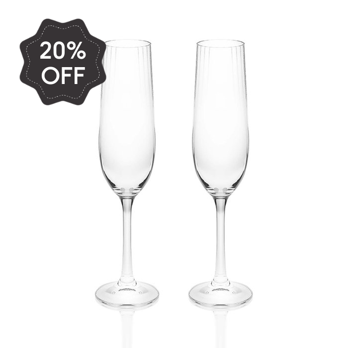 Ripple Champagne Flutes