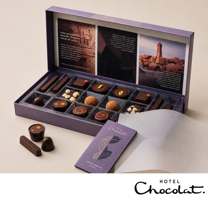 Hotel Chocolat - Serious Dark Fix 18-Piece Chocolate Box