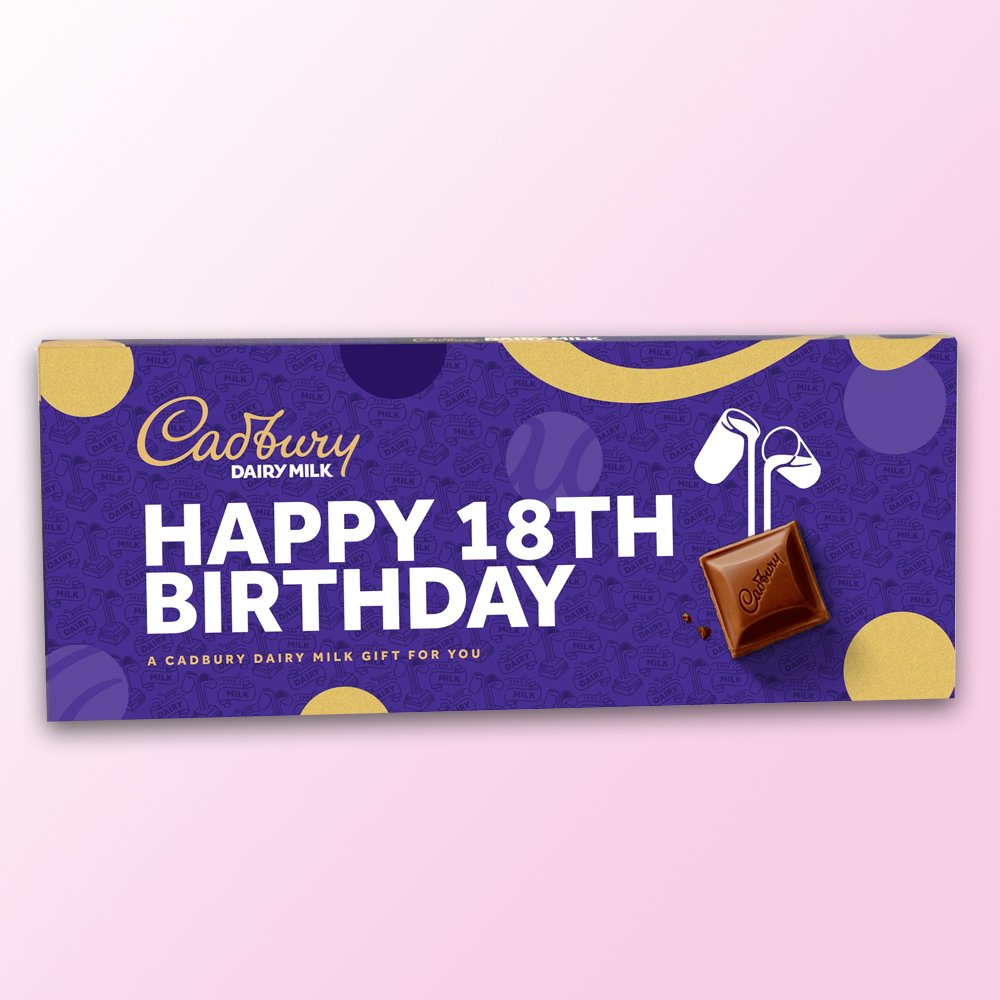 Cadbury Dairy Milk Happy 18th Birthday Bar (850G) Chocolates