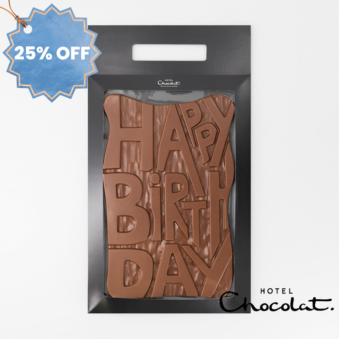 Hotel Chocolat Happy Birthday Chocolate Grand Slab 500g
