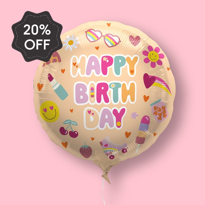 Happy Birthday Boho Girlz Balloon