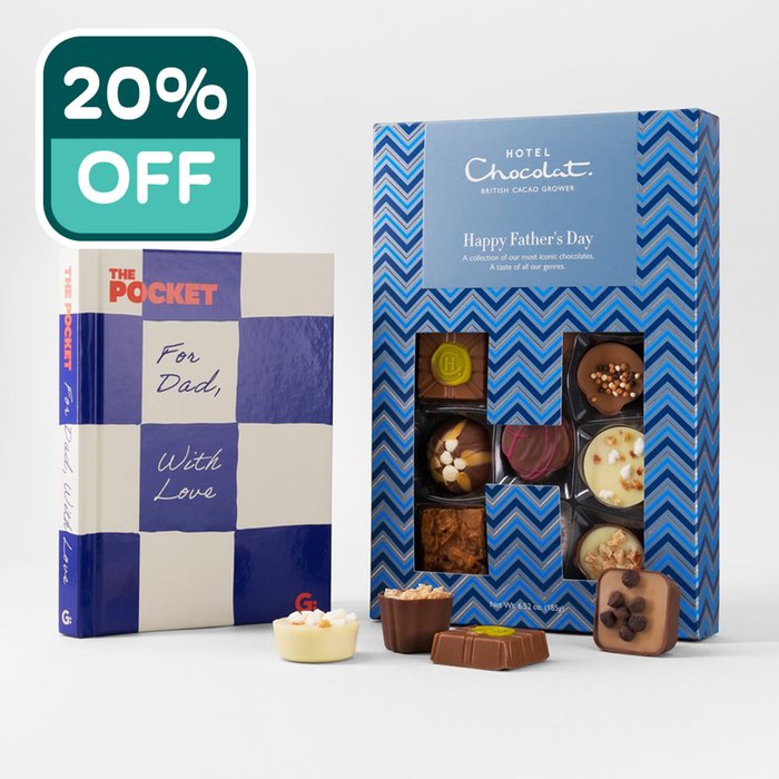 Hotel Chocolat Happy Father's Day H Box & Pocket Book For Dad With Love
