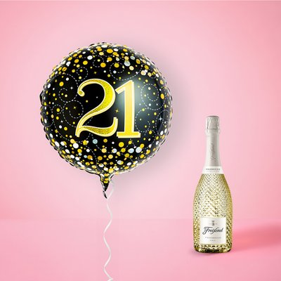 Happy 21st Balloon and Prosecco Gift Set
