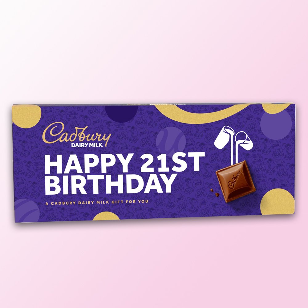 Moonpig Cadbury Dairy Milk Happy 21st Birthday Bar (850G) Chocolates