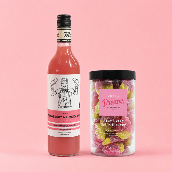 Strawberry Daiquiri Cocktail Mixer & Strawberry Lolly Jar