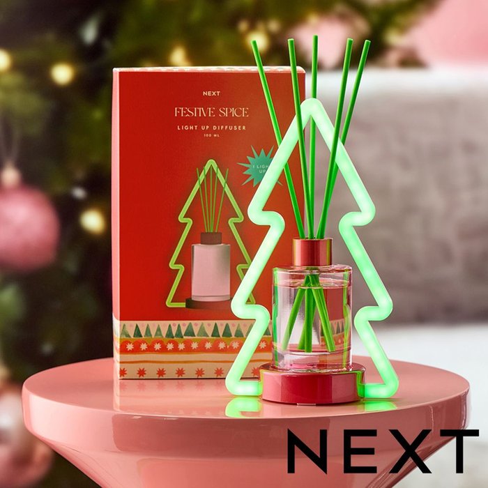 NEXT Festive Spice Light Up Christmas Tree Diffuser