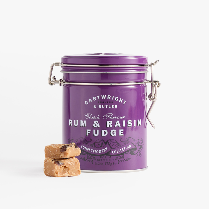 C&B Rum & Raisins Fudge in Tin