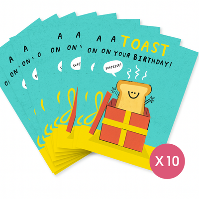 Birthday Card Multipack | 10 greeting cards including envelopes