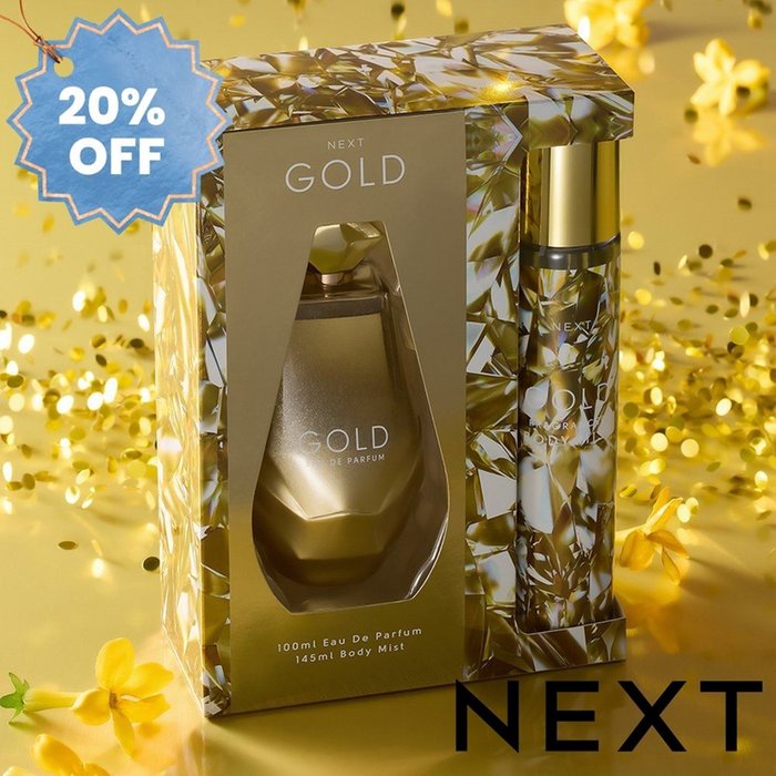 NEXT Gold 100ml Perfume and 145ml Body Mist Gift Set