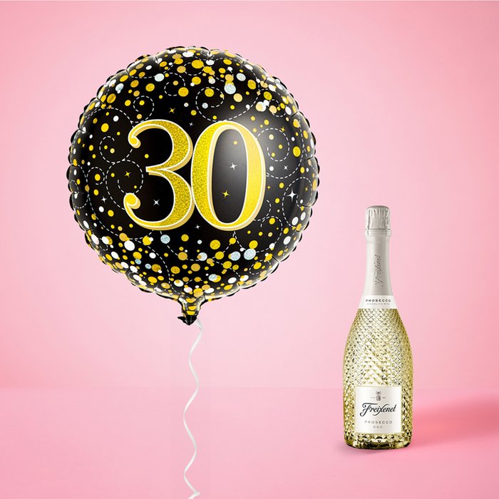 Happy 30th Balloon and Prosecco Gift Set