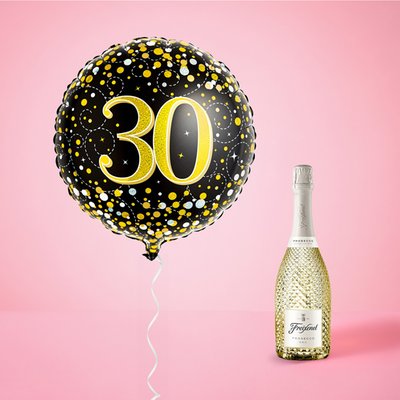 Happy 30th Balloon and Prosecco Gift Set