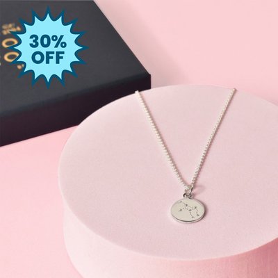 'Virgo' Zodiac Silver Necklace