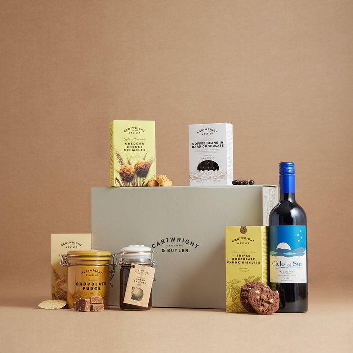 The Sweet & Savoury Selection with Red Wine Hamper