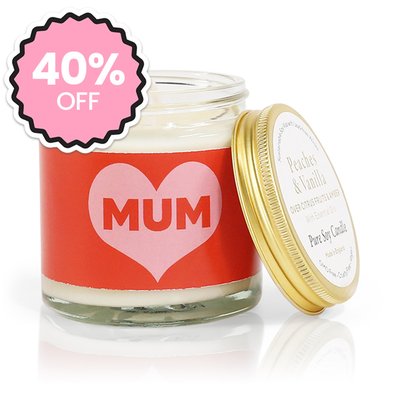 Aery Mum Heart Peaches & Vanilla Soy Candle