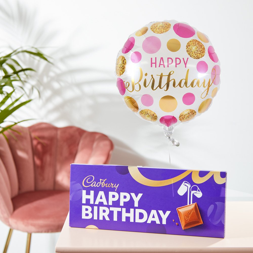 Happy Birthday To You Balloon, Cadbury Happy Birthday Bar