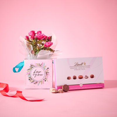 The Rose Plant Gift Bag With Lindt Chocolates