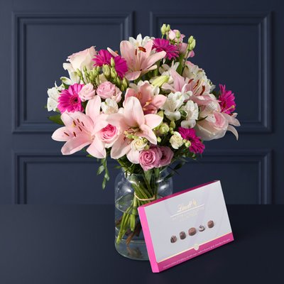The Pink Rose, Lily & Lindt Gift Set