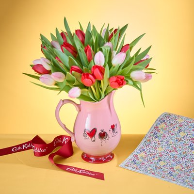   Cath Kidston Pink & Red Tulips and Jug