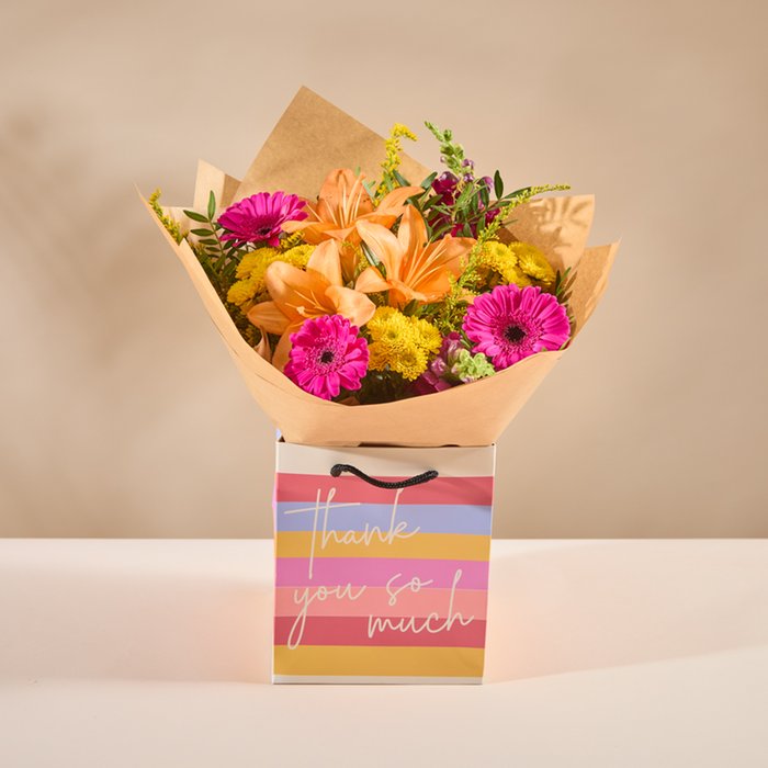 Thank You So Much Brights Bouquet Gift Bag