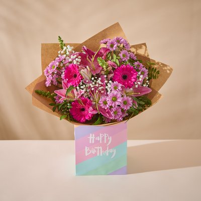 Happy Birthday Pink Blush Gift Bag