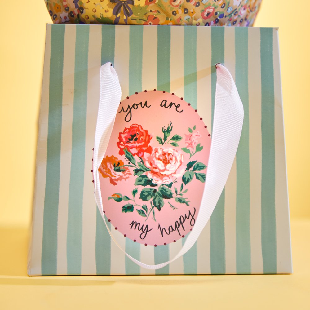Cath Kidston Pretty Pink Rose Gift Bag Flowers
